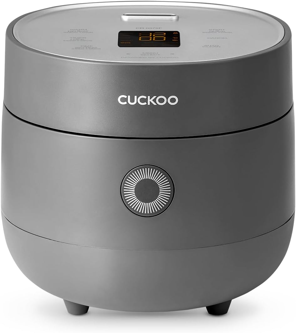 Cuckoo 3-cup small micom rice cooker CR-0375FG matte green for small kitchens